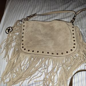 Michael kors fringed suede Billie shoulder bag